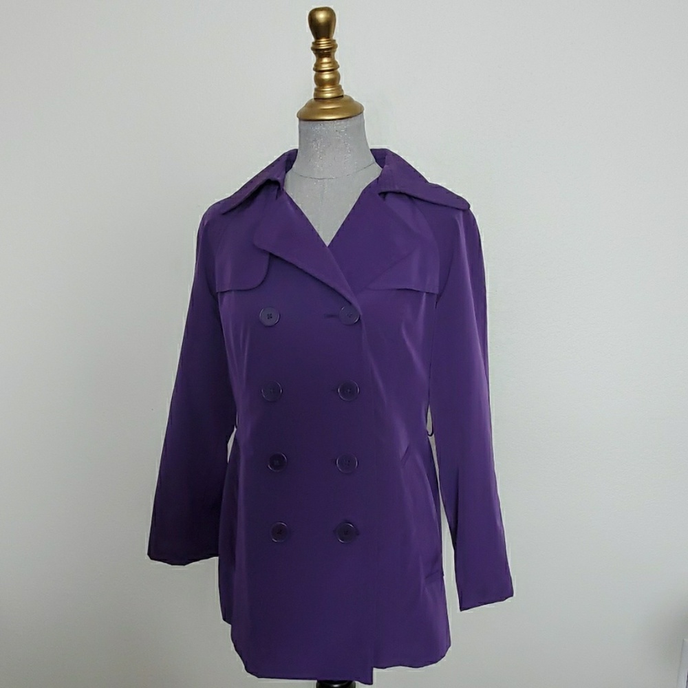 FOG by London Fog Purple Trench Coat